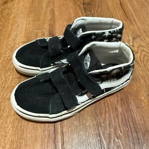 Kids Black Velcro Sneakers